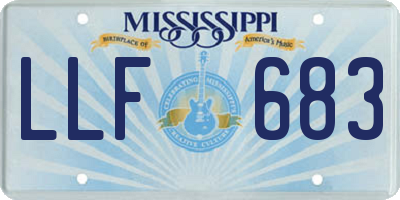 MS license plate LLF683