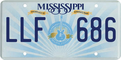 MS license plate LLF686