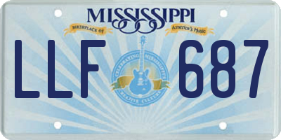 MS license plate LLF687