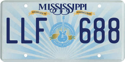 MS license plate LLF688
