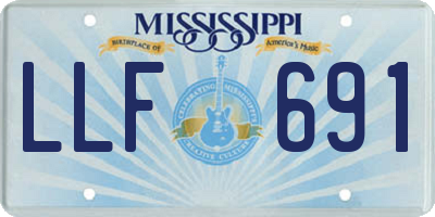MS license plate LLF691
