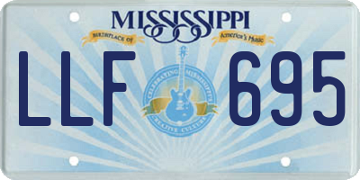 MS license plate LLF695