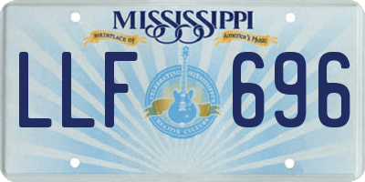 MS license plate LLF696