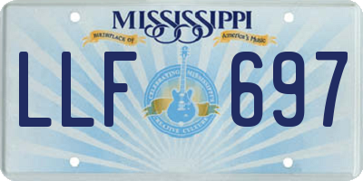 MS license plate LLF697