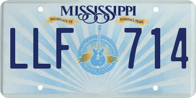 MS license plate LLF714