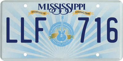 MS license plate LLF716