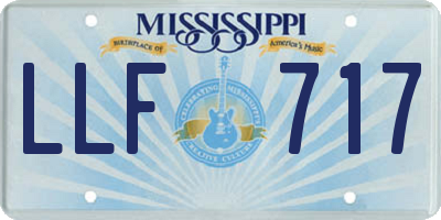 MS license plate LLF717