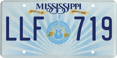 MS license plate LLF719