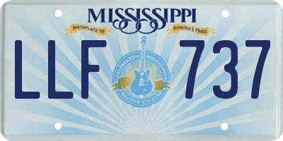 MS license plate LLF737