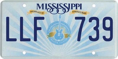 MS license plate LLF739