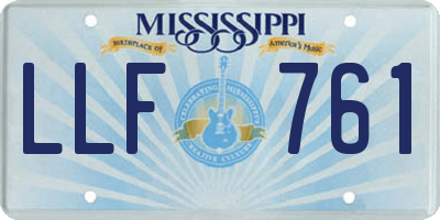 MS license plate LLF761
