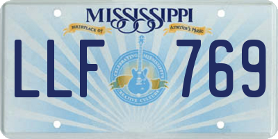 MS license plate LLF769