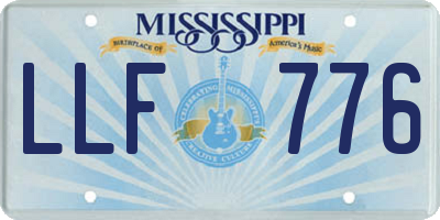 MS license plate LLF776