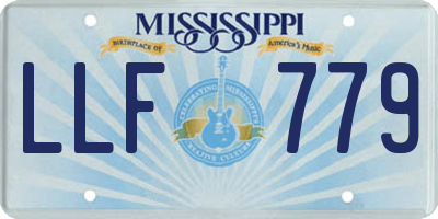 MS license plate LLF779