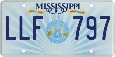 MS license plate LLF797