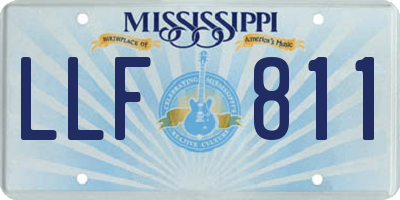 MS license plate LLF811