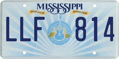 MS license plate LLF814