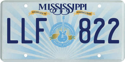 MS license plate LLF822