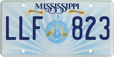 MS license plate LLF823