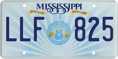 MS license plate LLF825