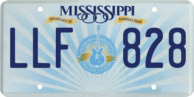 MS license plate LLF828