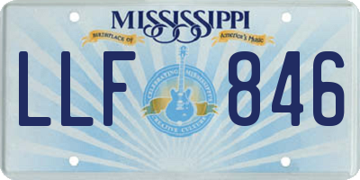 MS license plate LLF846
