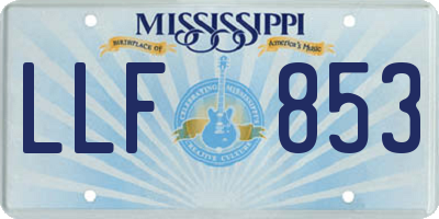 MS license plate LLF853