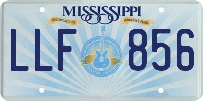 MS license plate LLF856