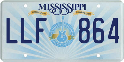 MS license plate LLF864