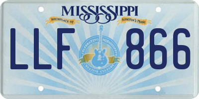 MS license plate LLF866