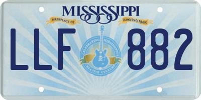 MS license plate LLF882