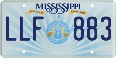 MS license plate LLF883