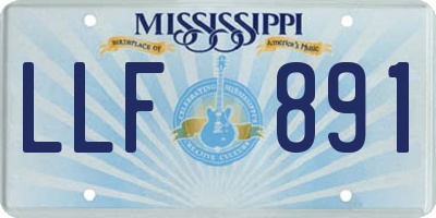 MS license plate LLF891