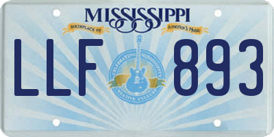 MS license plate LLF893