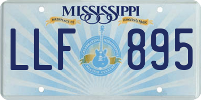 MS license plate LLF895