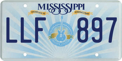 MS license plate LLF897