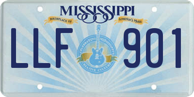MS license plate LLF901
