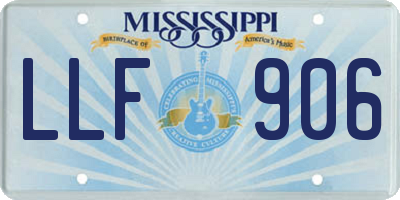 MS license plate LLF906