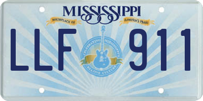 MS license plate LLF911