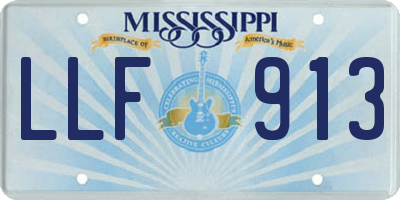 MS license plate LLF913