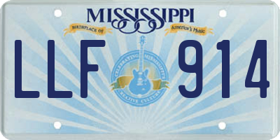 MS license plate LLF914