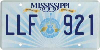 MS license plate LLF921