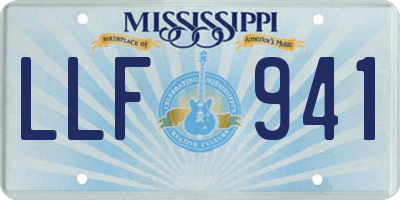 MS license plate LLF941