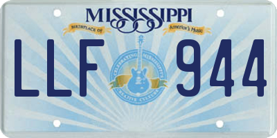 MS license plate LLF944