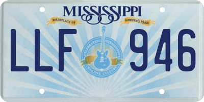 MS license plate LLF946