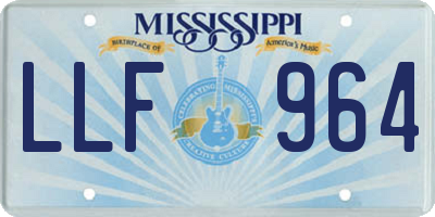 MS license plate LLF964