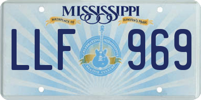 MS license plate LLF969