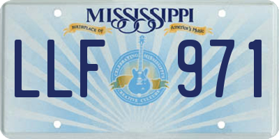 MS license plate LLF971