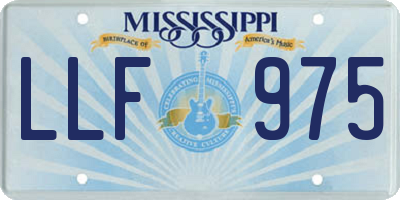 MS license plate LLF975