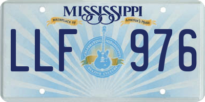 MS license plate LLF976
